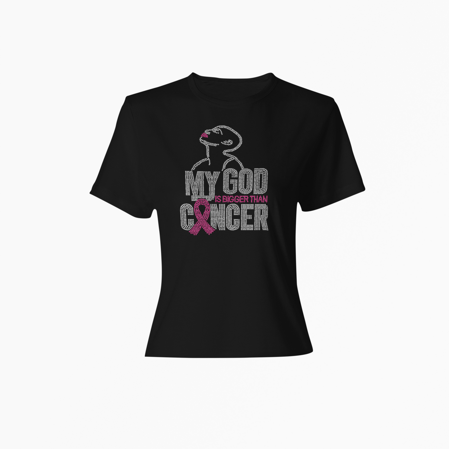 Breast Cancer Rhinestone Tee