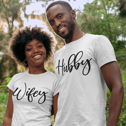 Hubby Wifey Couple Tees